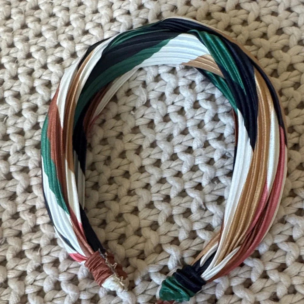 Anthropologie Pleated Stripe Headband